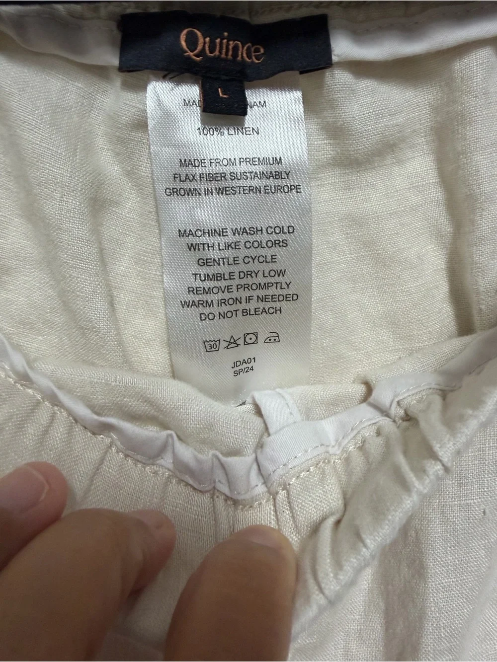 2 Pairs of Quince Relaxed Elastic Waist Linen Pants